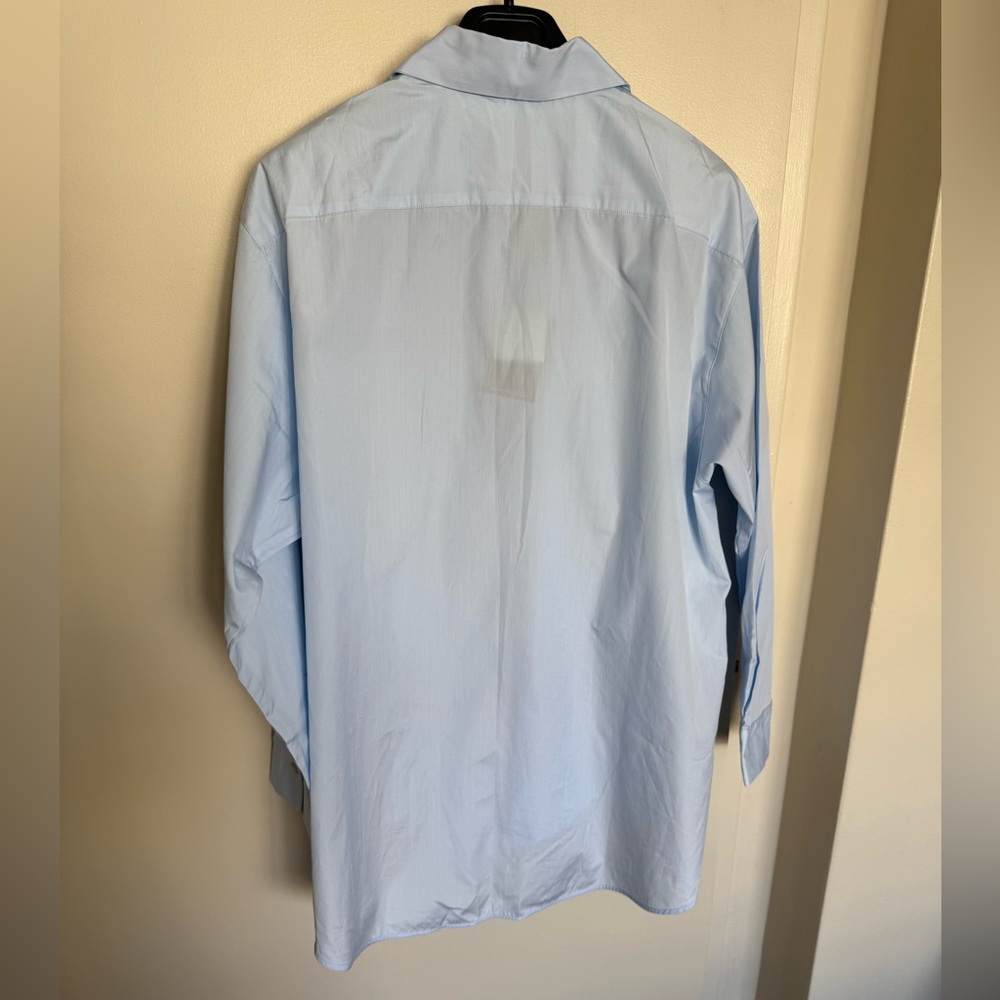 Massimo Dutti Pale Blue Cotton Dress Shirt - Size 38 - BNWT - Picture 6 of 9